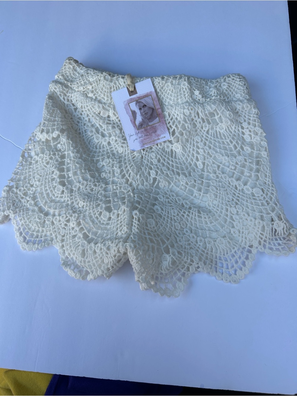 Jessica Simpson Girls Cream Crochet Shell Top 5